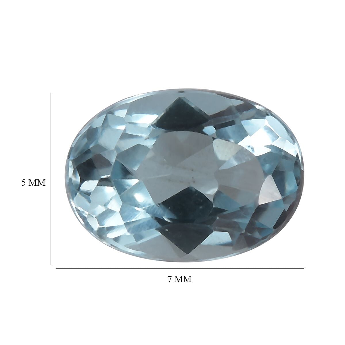 Skyblue Topaz Oval 7x5 mm