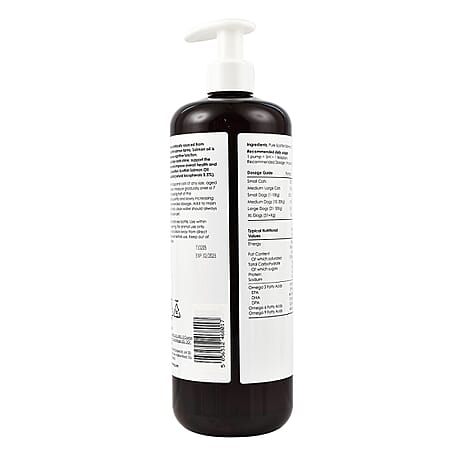 Buddy Care Skin Soothing - Fur Nourishing Scottish Salmon Oil with Aloe - Pro Vitamin B5 (Cap. 1 L) for Dogs - Cats