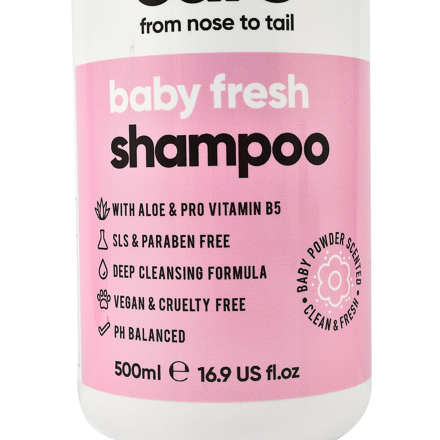 Buddy Care Deep Cleansing Baby Fresh Dog Shampoo with Aloe & Pro Vitamin B5 500ml