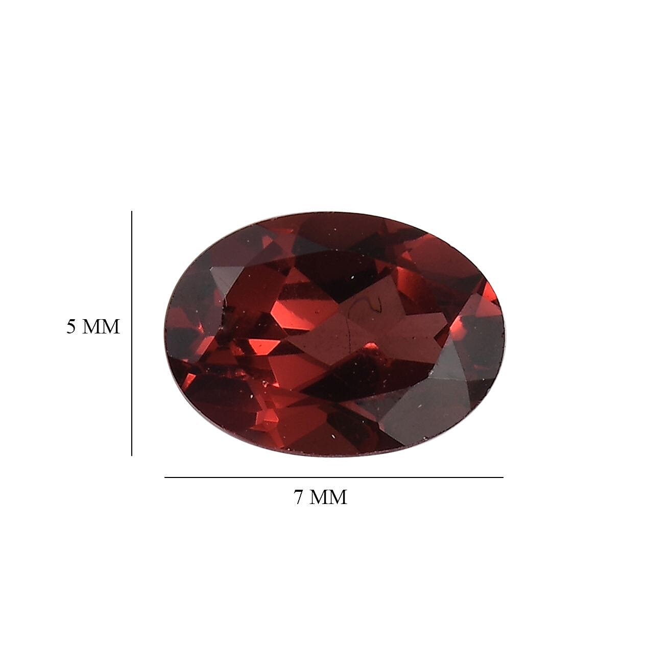 Red Garnet Oval 7x5 mm
