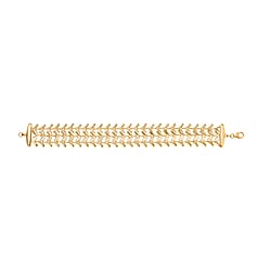 Lucy Q Sycamore Collection - 18K YG Vermeil Plated Sterling Silver  Bracelet (Size - 8), Silver Wt. 32.26 Gms