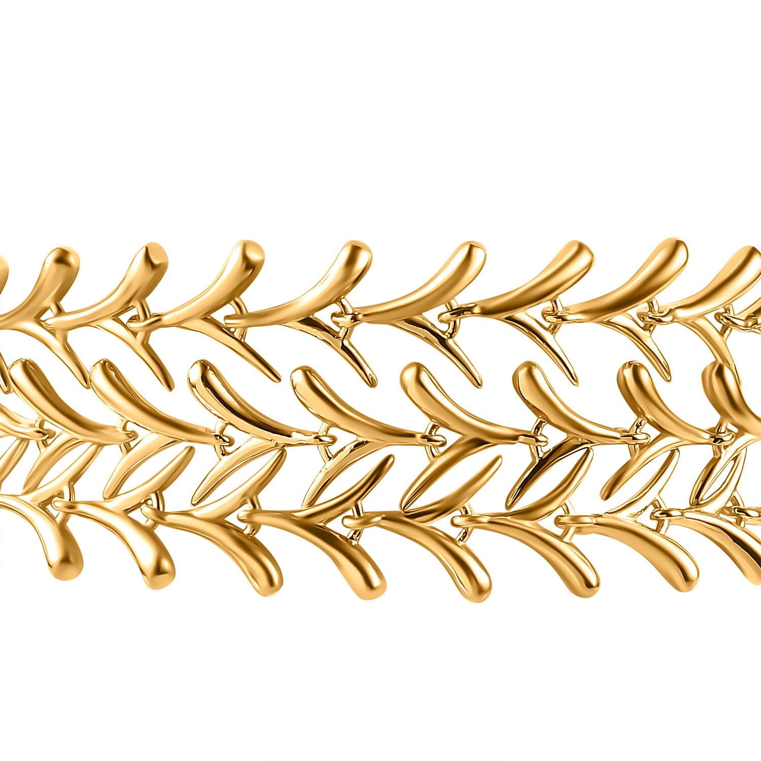 Lucy Q Sycamore Collection - 18K YG Vermeil Plated Sterling Silver  Bracelet (Size - 8), Silver Wt. 32.26 Gms