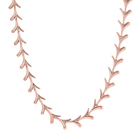 Lucy Q Sycamore Collection - 18K RG Vermeil Plated Sterling Silver Necklace (Size - 20), Silver Wt. 35.01 Gms