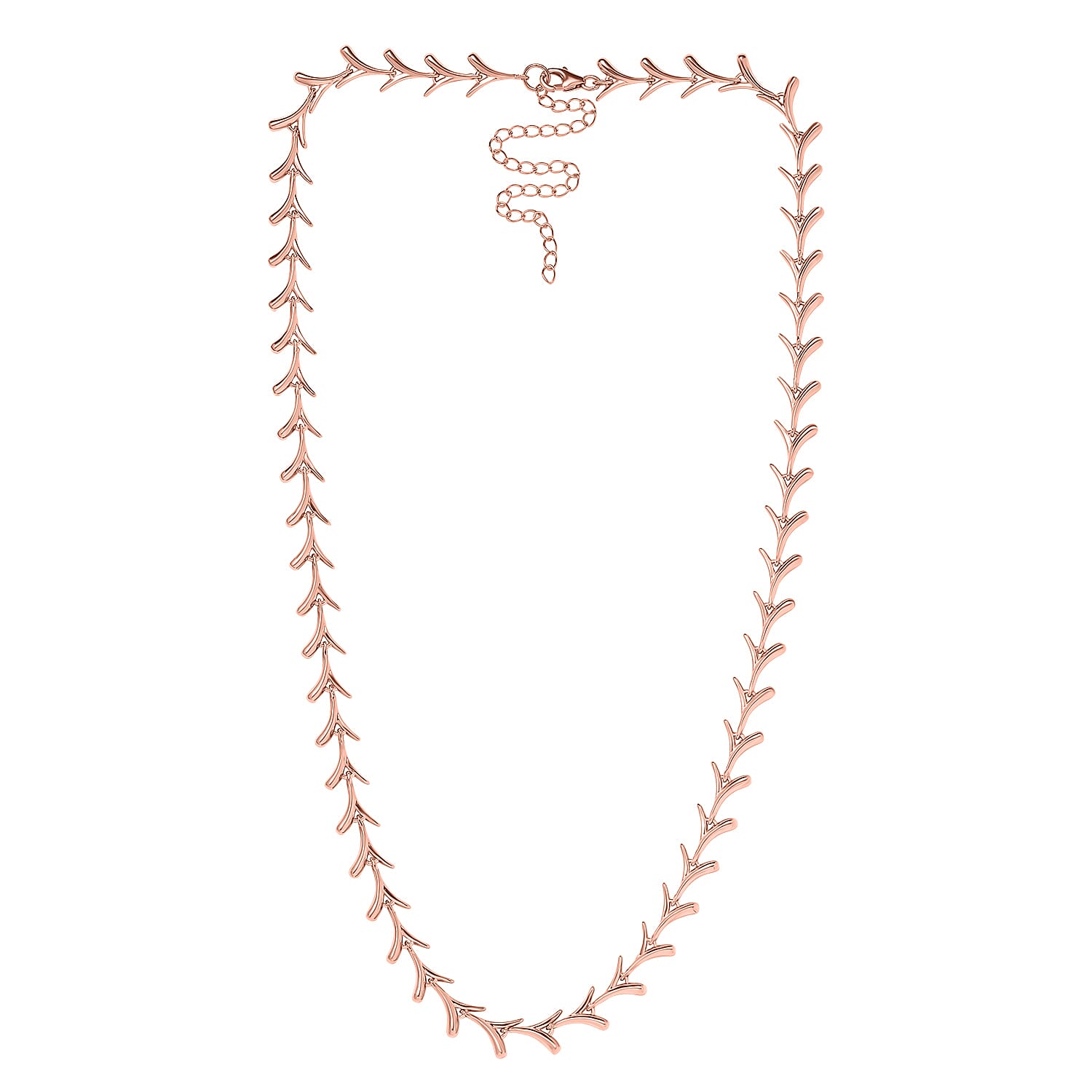 Lucy Q Sycamore Collection - 18K RG Vermeil Plated Sterling Silver Necklace (Size - 20), Silver Wt. 35.01 Gms