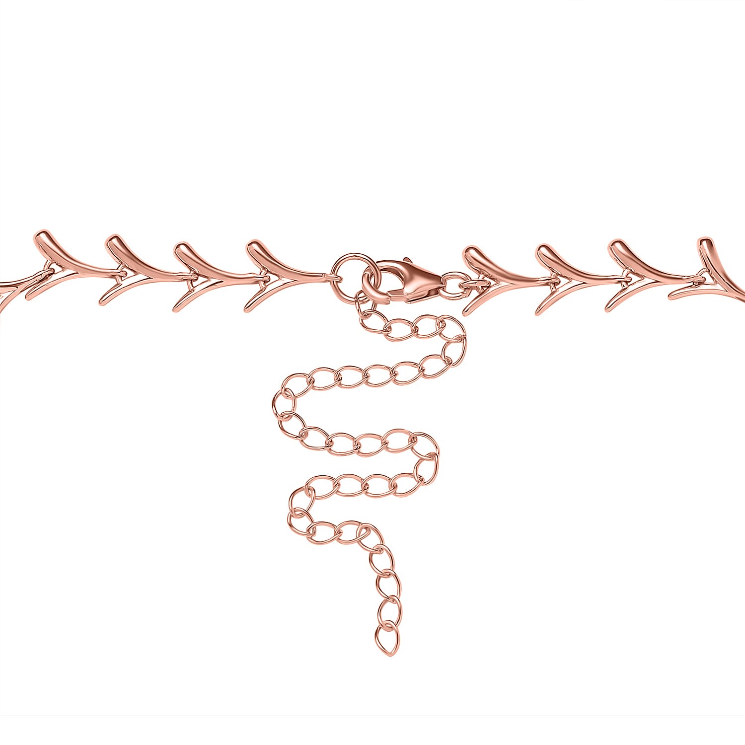 Lucy Q Sycamore Collection - 18K RG Vermeil Plated Sterling Silver Necklace (Size - 20), Silver Wt. 35.01 Gms