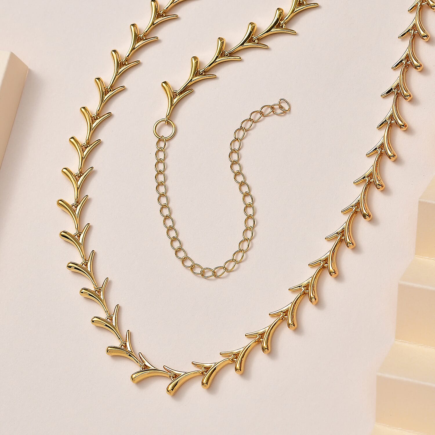 Lucy Q Sycamore Collection - 18K YG Vermeil Plated Sterling Silver Necklace (Size - 20), Silver Wt. 35 Gms