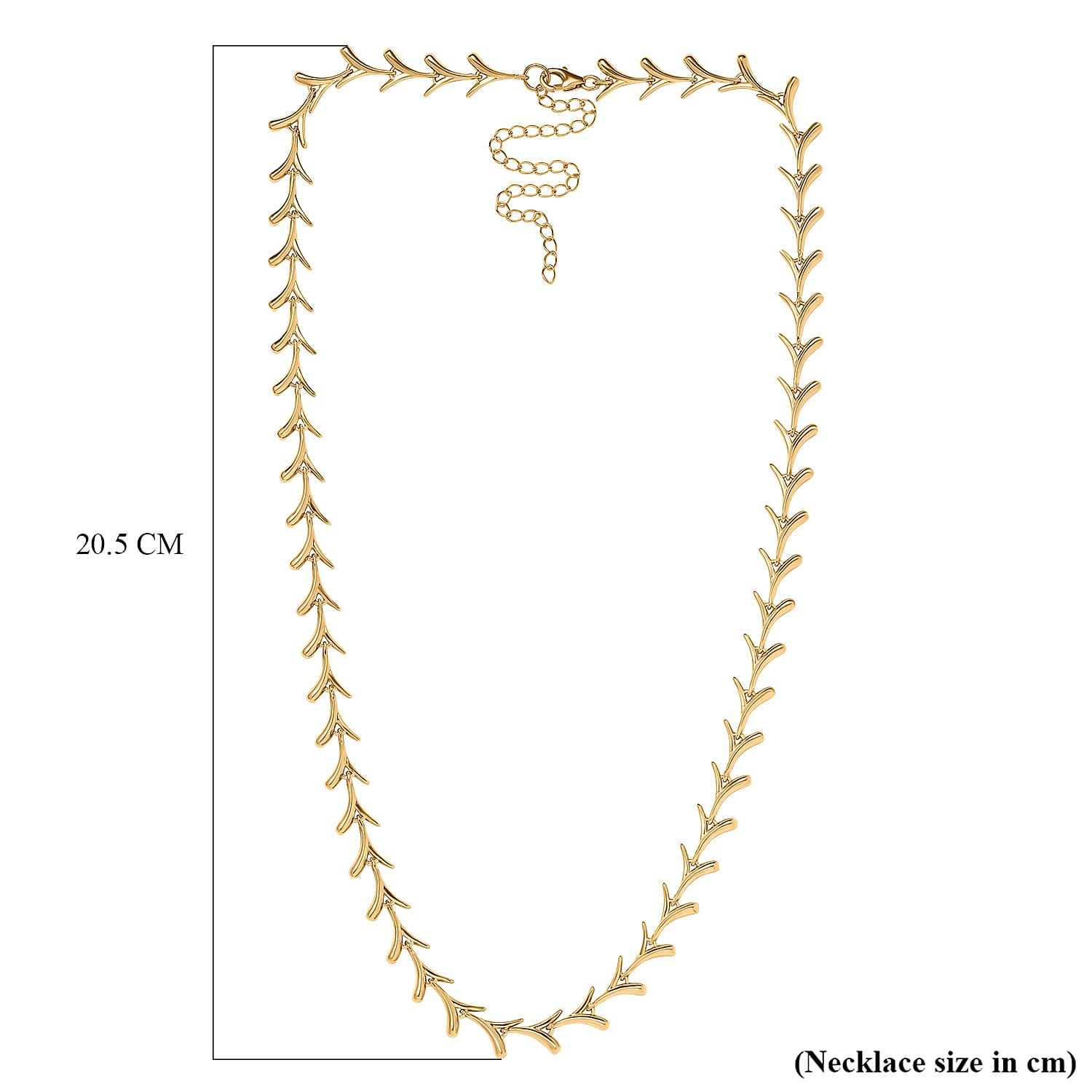 Lucy Q Sycamore Collection - 18K YG Vermeil Plated Sterling Silver Necklace (Size - 20), Silver Wt. 35 Gms