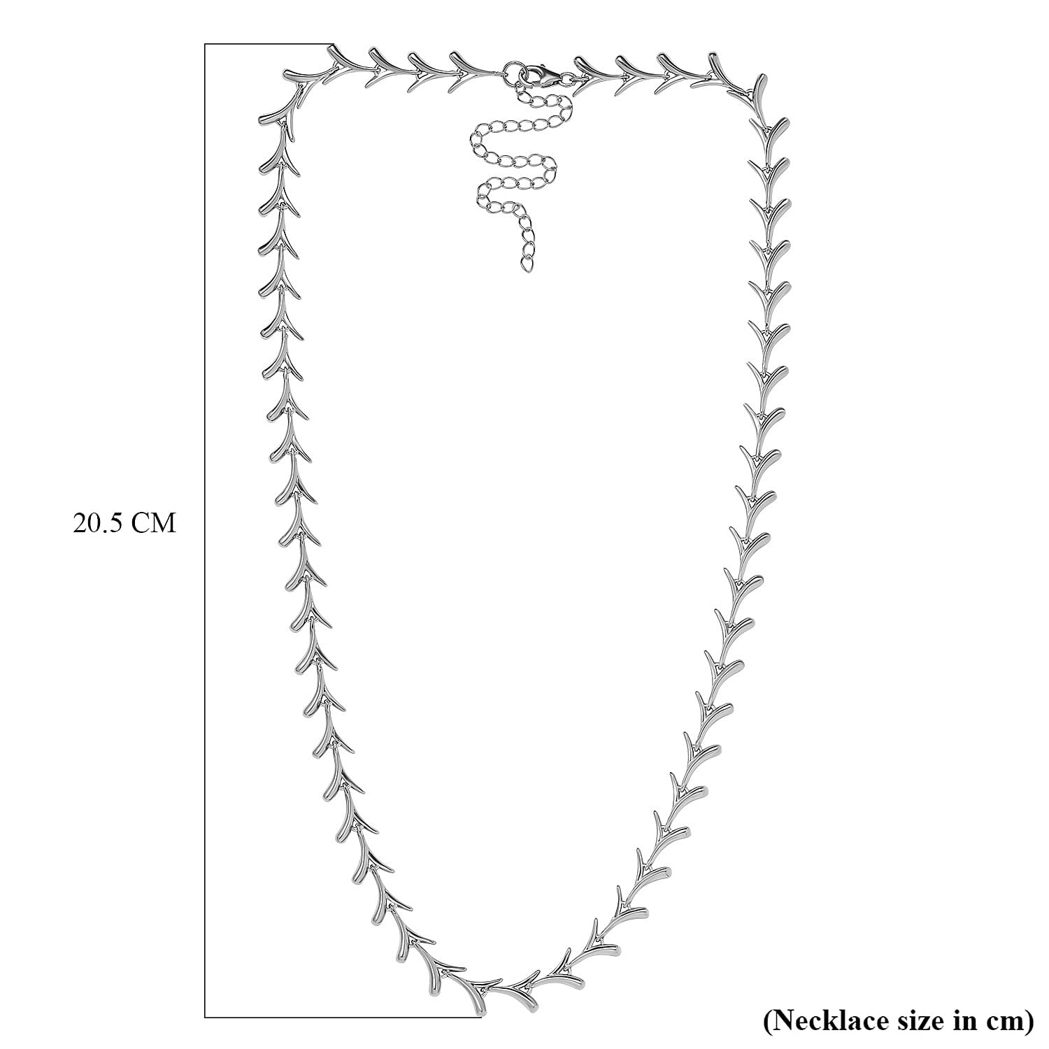 Lucy Q Sycamore Collection - Platinum Overlay Sterling Silver Necklace (Size - 20), Silver Wt. 35 Gms
