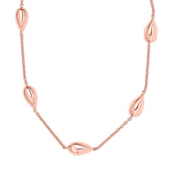 Lucy Q Tears Collection - Platinum Overlay Sterling Silver Necklace (Size - 20), Silver Wt. 28.18 Gms.