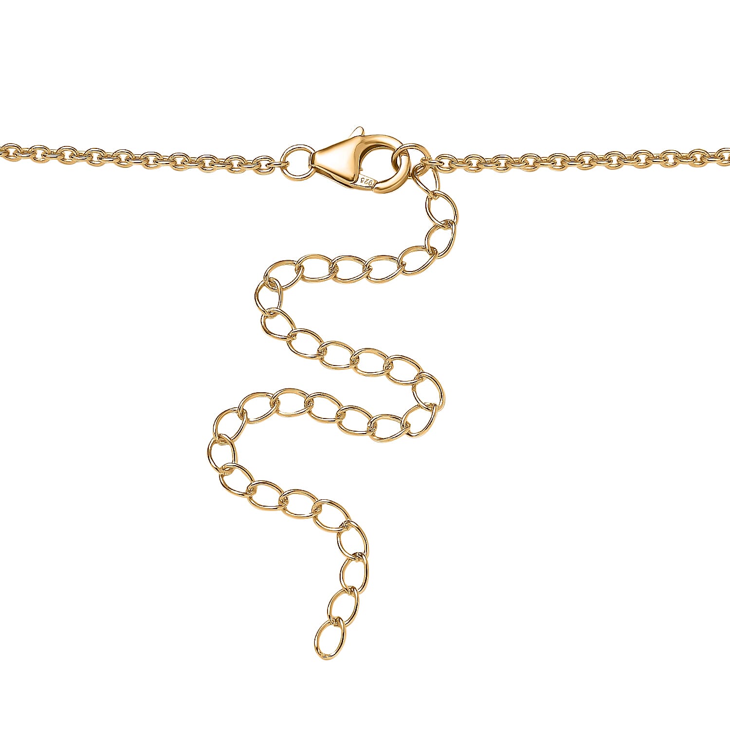 Lucy Q Tears Collection - 18K YG Vermeil Plated Sterling Silver Necklace (Size - 20), Silver Wt. 28.18 Gms