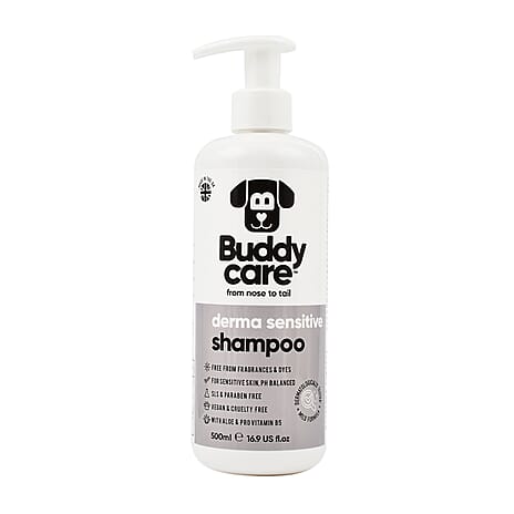 Buddy Care Derma Sensitive Skin Dog Shampoo with Aloe Vera & Pro Vitamin B5 500ml