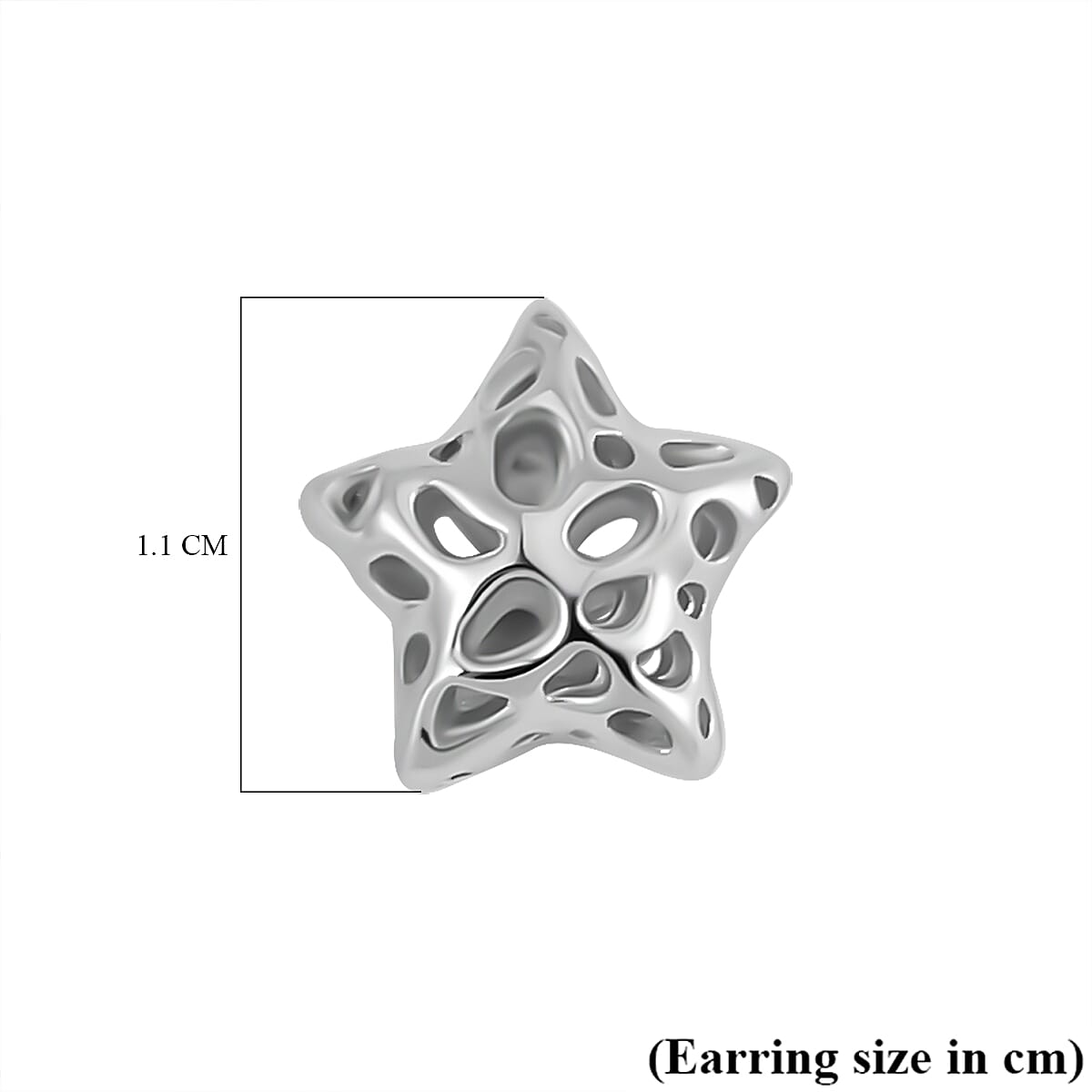 RACHEL GALLEY Rhodium Overlay Sterling Silver Star Earrings