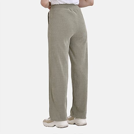 TAMSY Corduroy Trousers (Size S) - Green