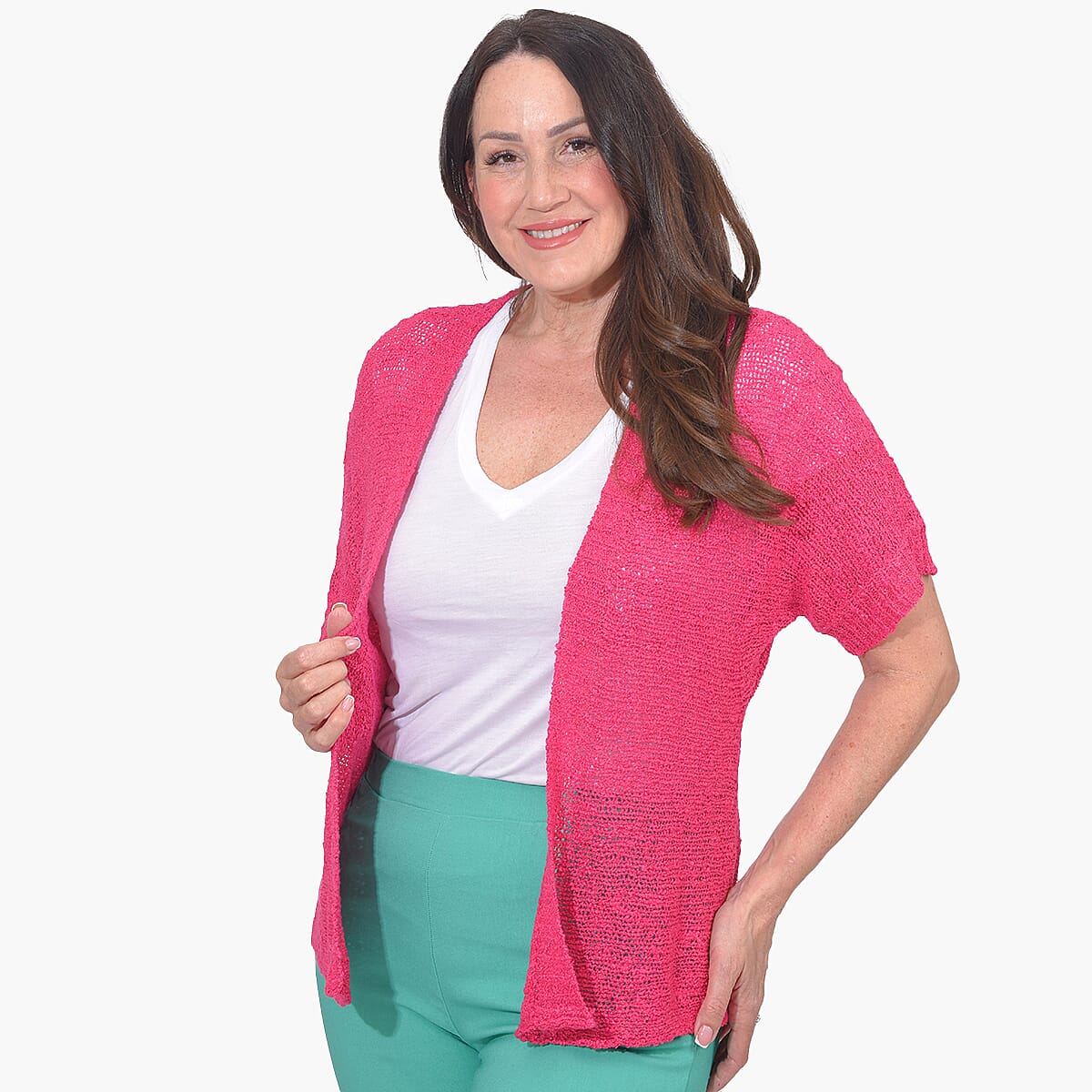 Mudflower Cardigan (Size L) - Pink