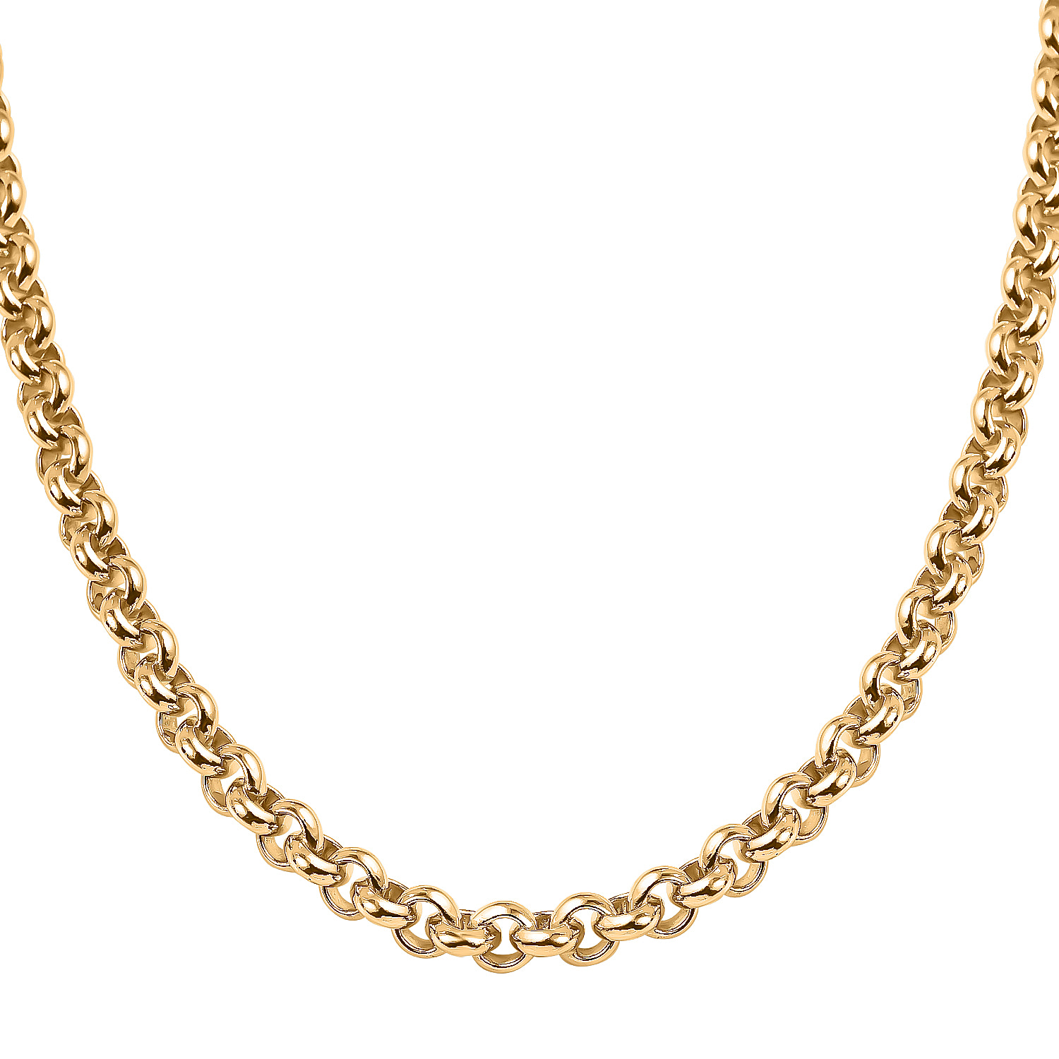Milan Closeout - First Time Ever 9K Yellow Gold SOLID Round Belcher Heavy Weight Necklace (Size - 20), Gold Wt. 56.80 Gms
