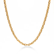 JCK Vegas Find - 9K Yellow Gold SOLID Cable Necklace (Size - 20), Gold Wt. 22.35 Gms
