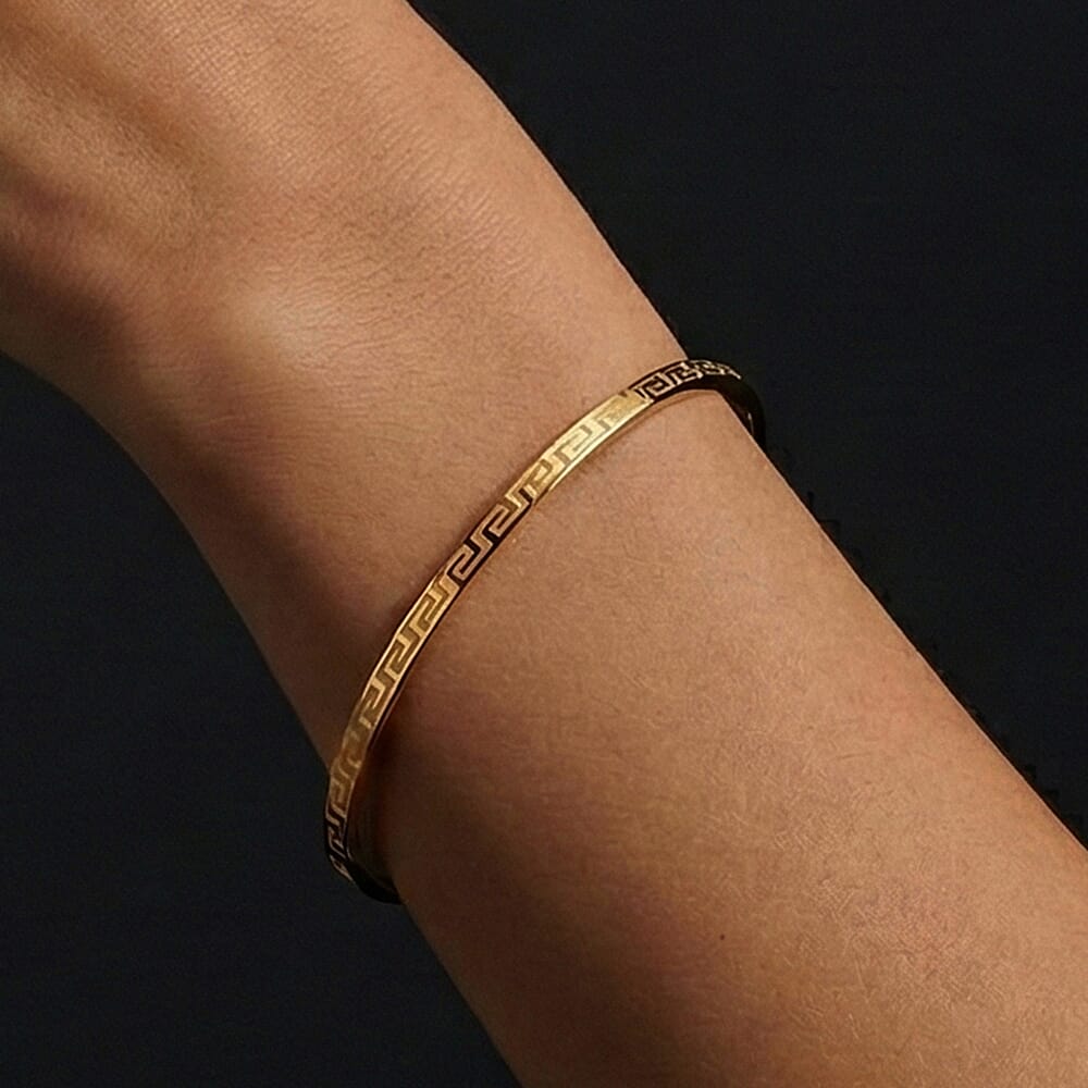 JCK Vegas Close Out Deal - 9K Yellow Gold Designer Inspired Bangle