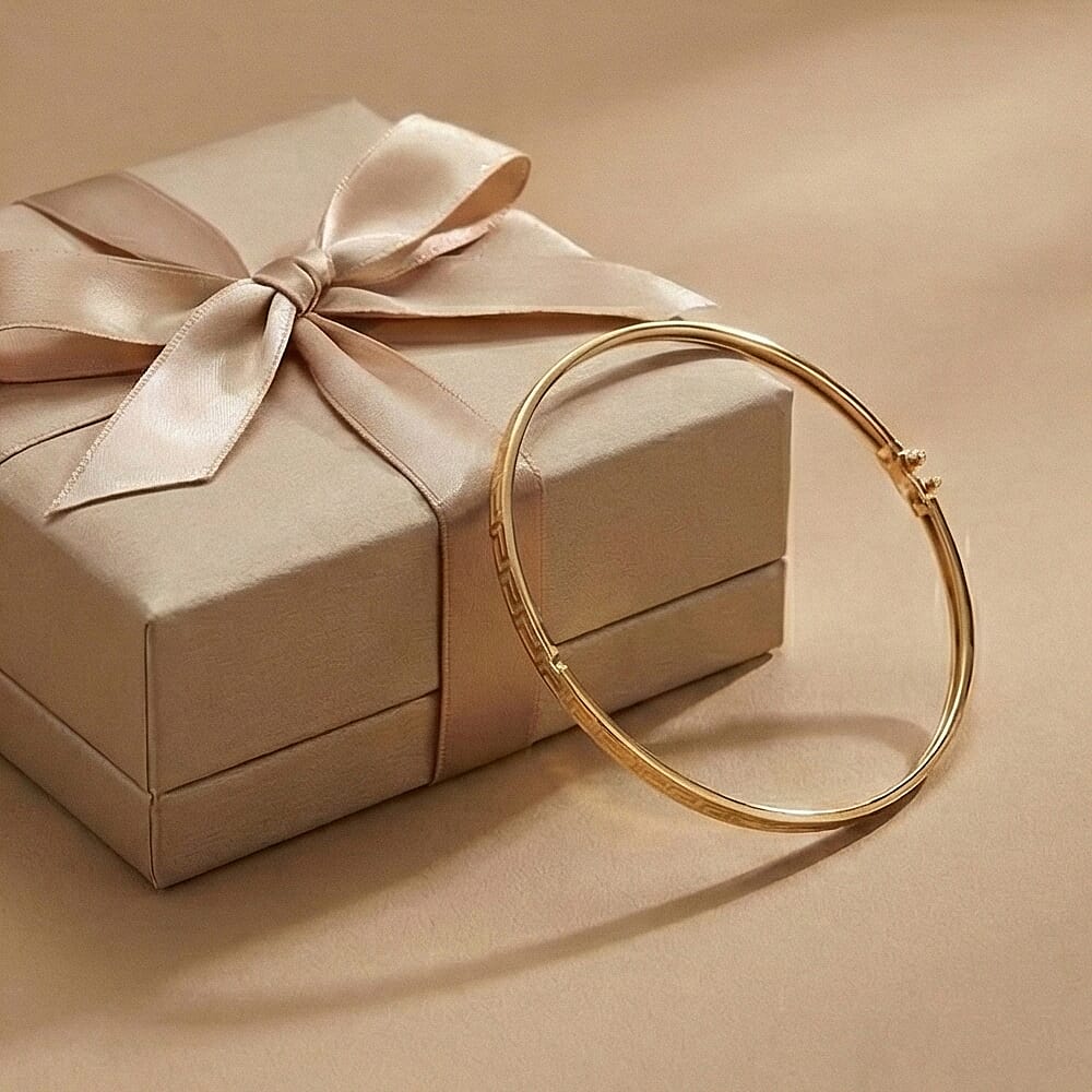 JCK Vegas Close Out Deal - 9K Yellow Gold Designer Inspired Bangle