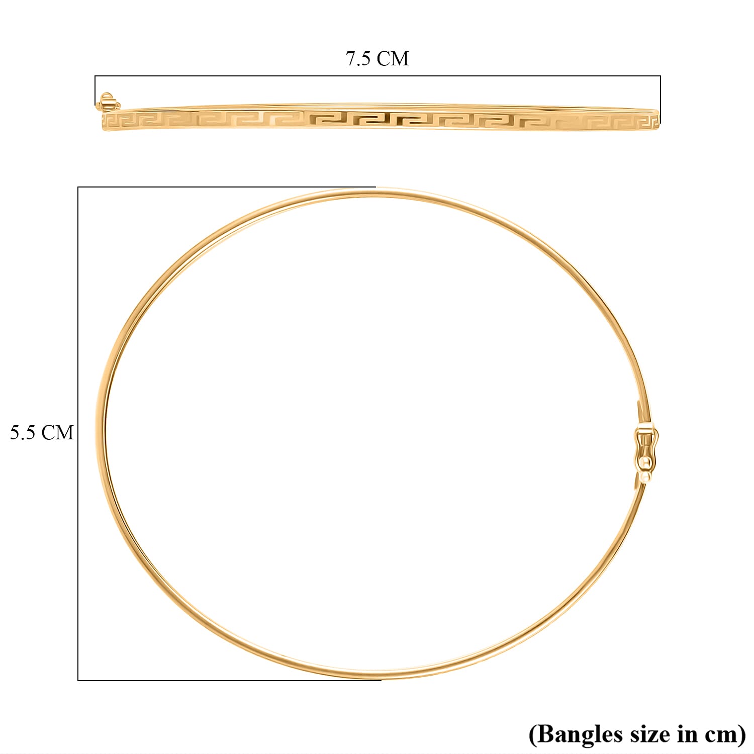 JCK Vegas Close Out Deal - 9K Yellow Gold Designer Inspired Bangle