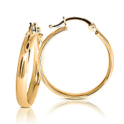 JCK Vegas Special - 9K Gold Classic Hoop Earrings