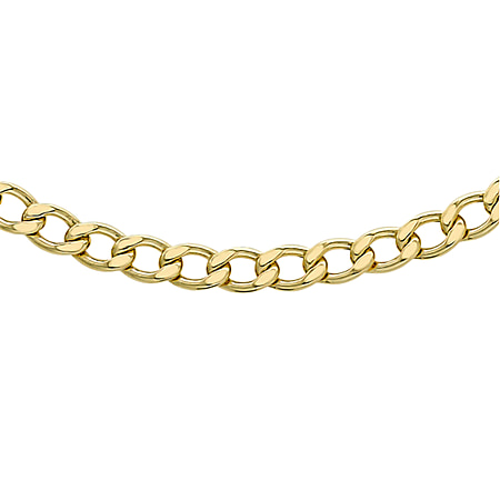 9K Yellow Gold Flat Curb Chain (Size - 18), Gold Wt. 3.8 Gms
