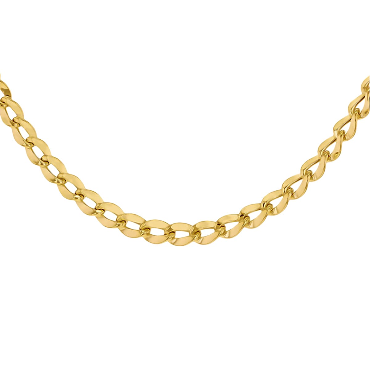 9K Yellow Gold Flat Curb Chain (Size - 20), Gold Wt. 8.6 Gms