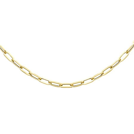 Vicenza Closeout Black Friday Mega Deal- 9K Yellow Gold Paperclip Chain (Size - 24), Gold Wt. 6.2 Gms