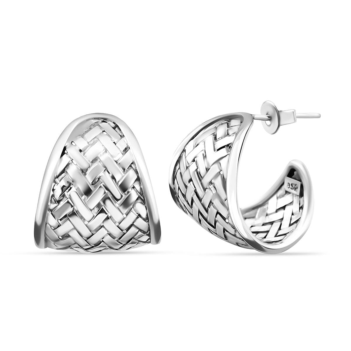 Royal Bali Collection - Sterling Silver Boho Earrings, Silver Wt. 6.77 Gms