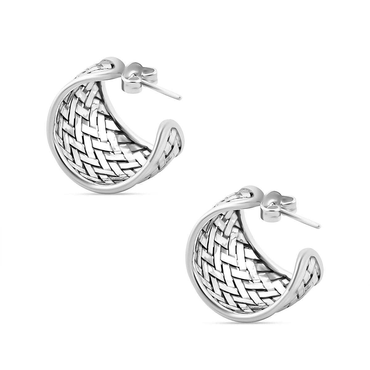 Royal Bali Collection - Sterling Silver Boho Earrings, Silver Wt. 6.77 Gms