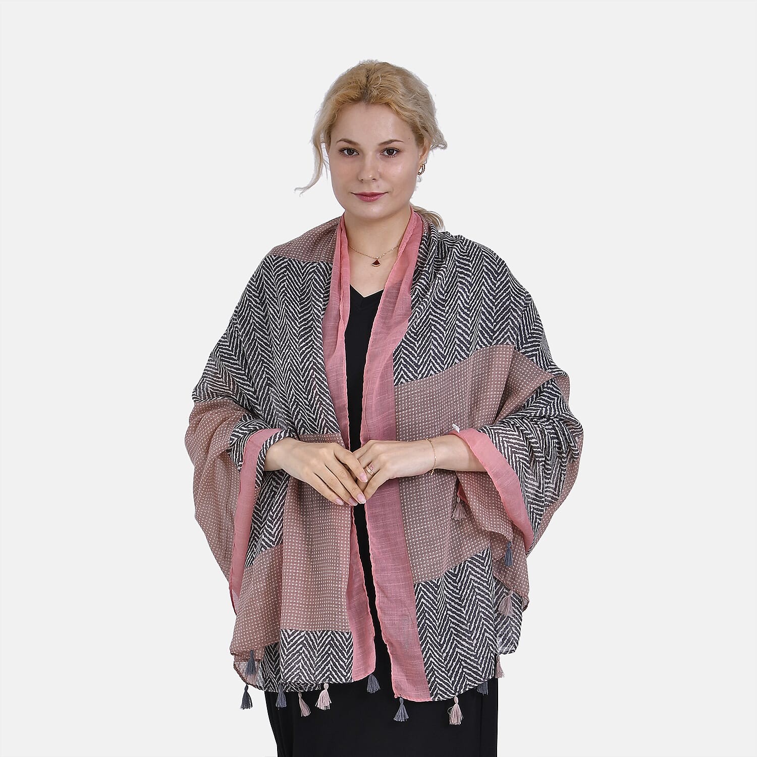 Closeout Deal New Arrival Irregular Pattern Scarf (One Size, 180x87 cm) - Pink