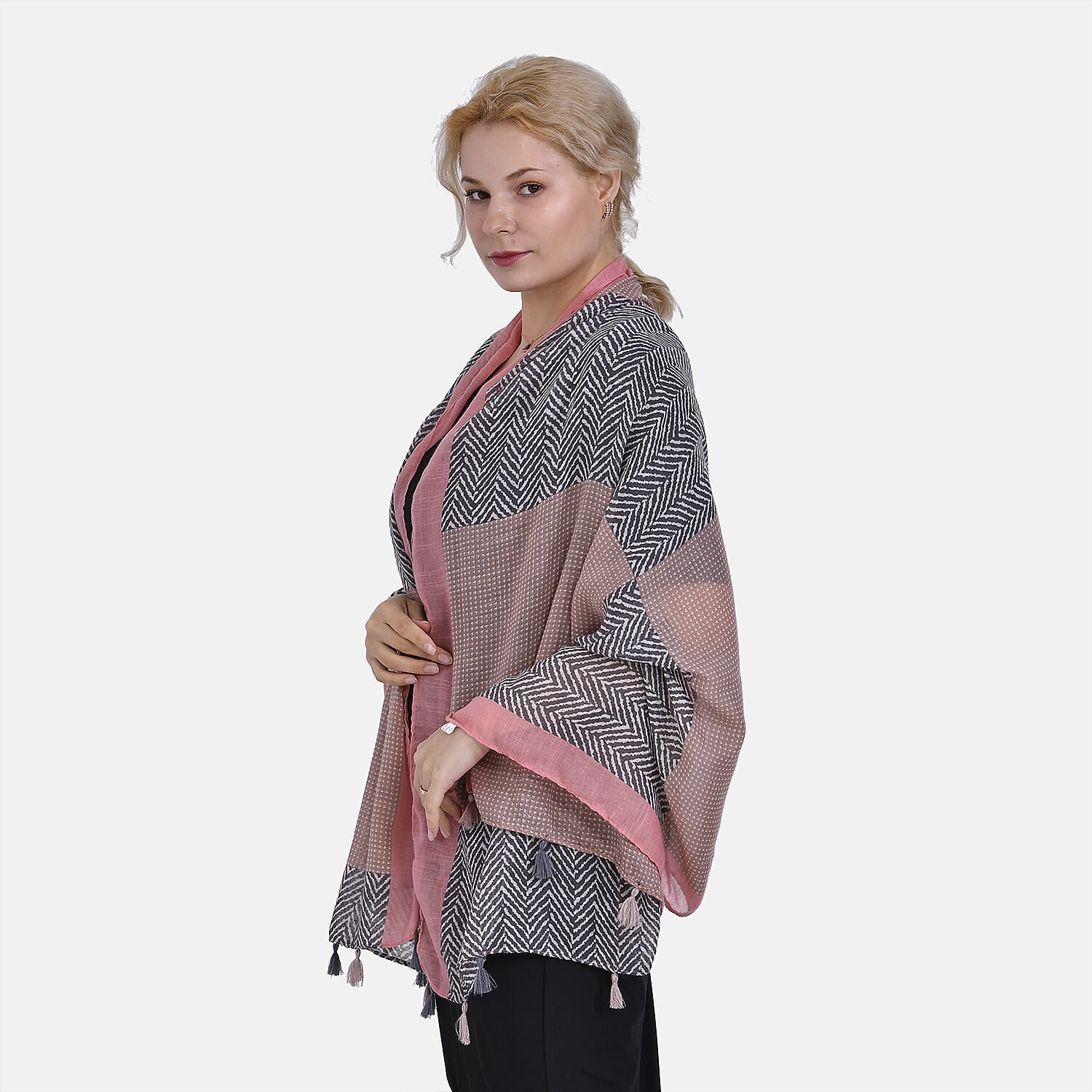 Closeout Deal New Arrival Irregular Pattern Scarf (One Size, 180x87 cm) - Pink