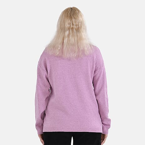 LA MAREY Round Neck Super Soft Jumper (Size L) - Purple