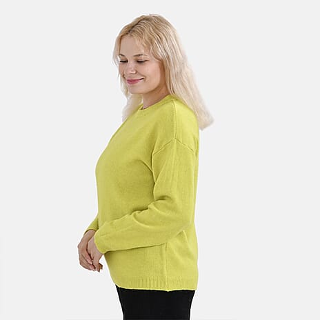 LA MAREY Round Neck Super Soft Jumper (Size L) - Green
