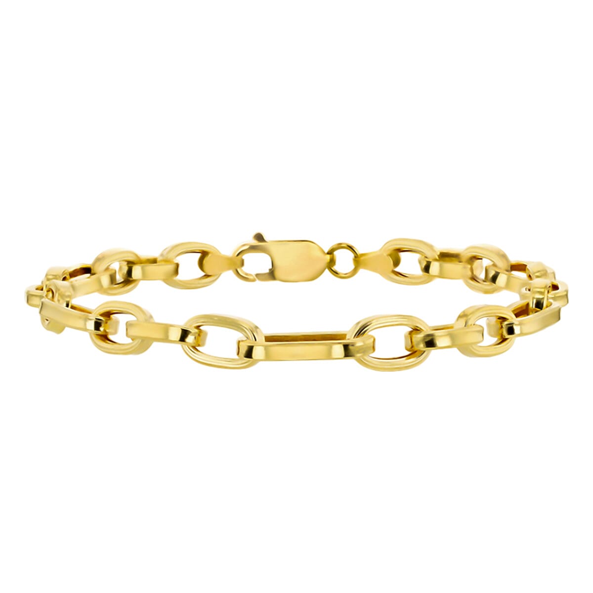 9K Yellow Gold Figaro Bracelet (Size - 7.5), Gold Wt. 5.00 Gms.