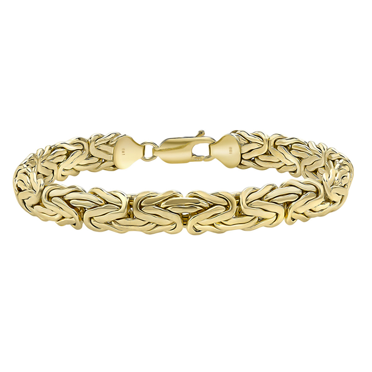 Hatton Garden - 9K Yellow Gold Byzantine Bracelet (Size - 7.5), Gold Wt. 12.60 Gms