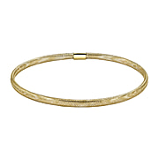 One Time Closeout - 9K Yellow Gold Mesh Slip on Stretchable (Bangle 6-10)