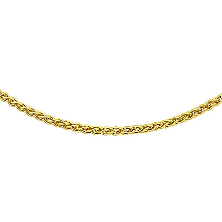 18K Yellow Gold Spiga Chain (Size - 18)