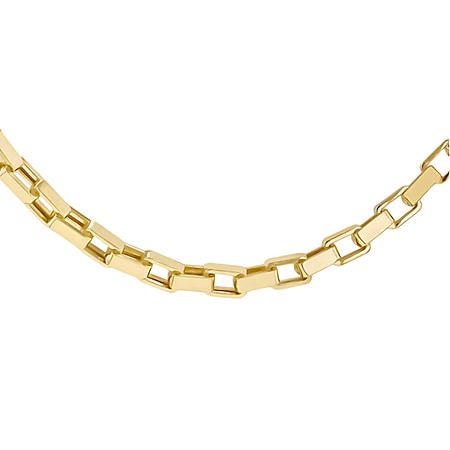 Hatton Garden Closeout - 9K Yellow Gold Square Box Necklace (Size - 20), Gold Wt. 10.7 Gms