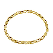 Vicenza Closeout -  9K Yellow Gold Square Box Bracelet (Size - 7.5). Gold Wt 4.20 Gms