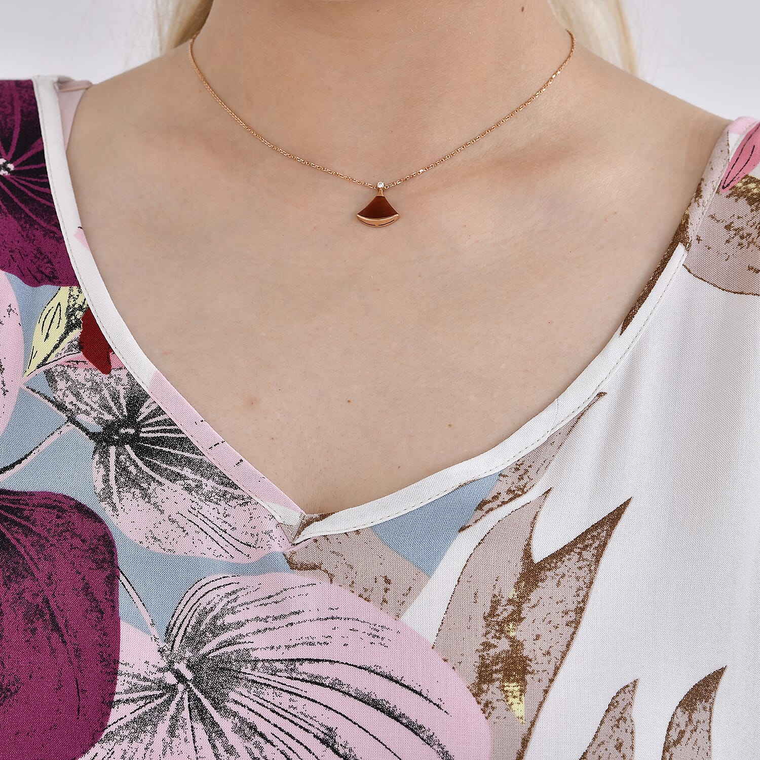 Tamsy Viscose Printed Top (Size 8 - 20) - Red & Green