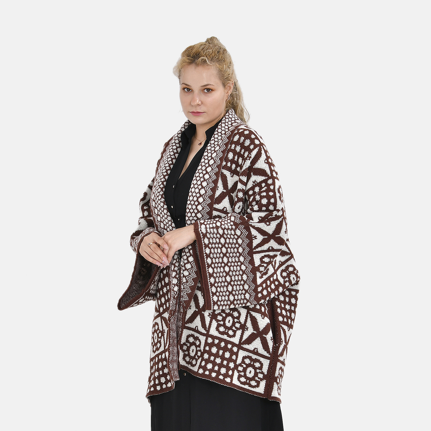 TAMSY Oversized Coatigan (One Size) - Brown