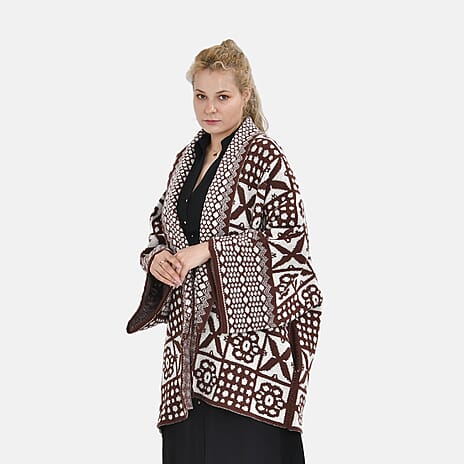 TAMSY Oversized Coatigan (One Size) - Brown