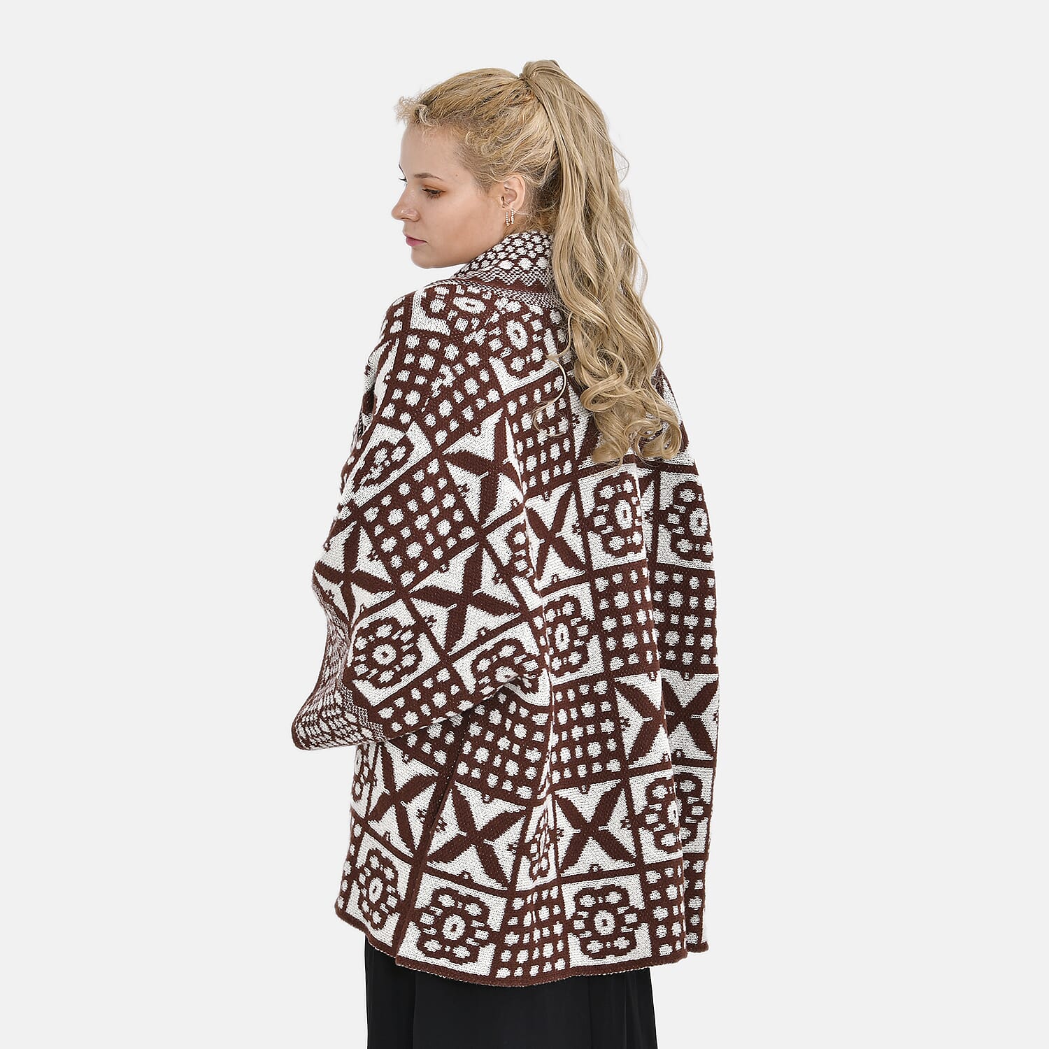 TAMSY Oversized Coatigan (One Size) - Brown