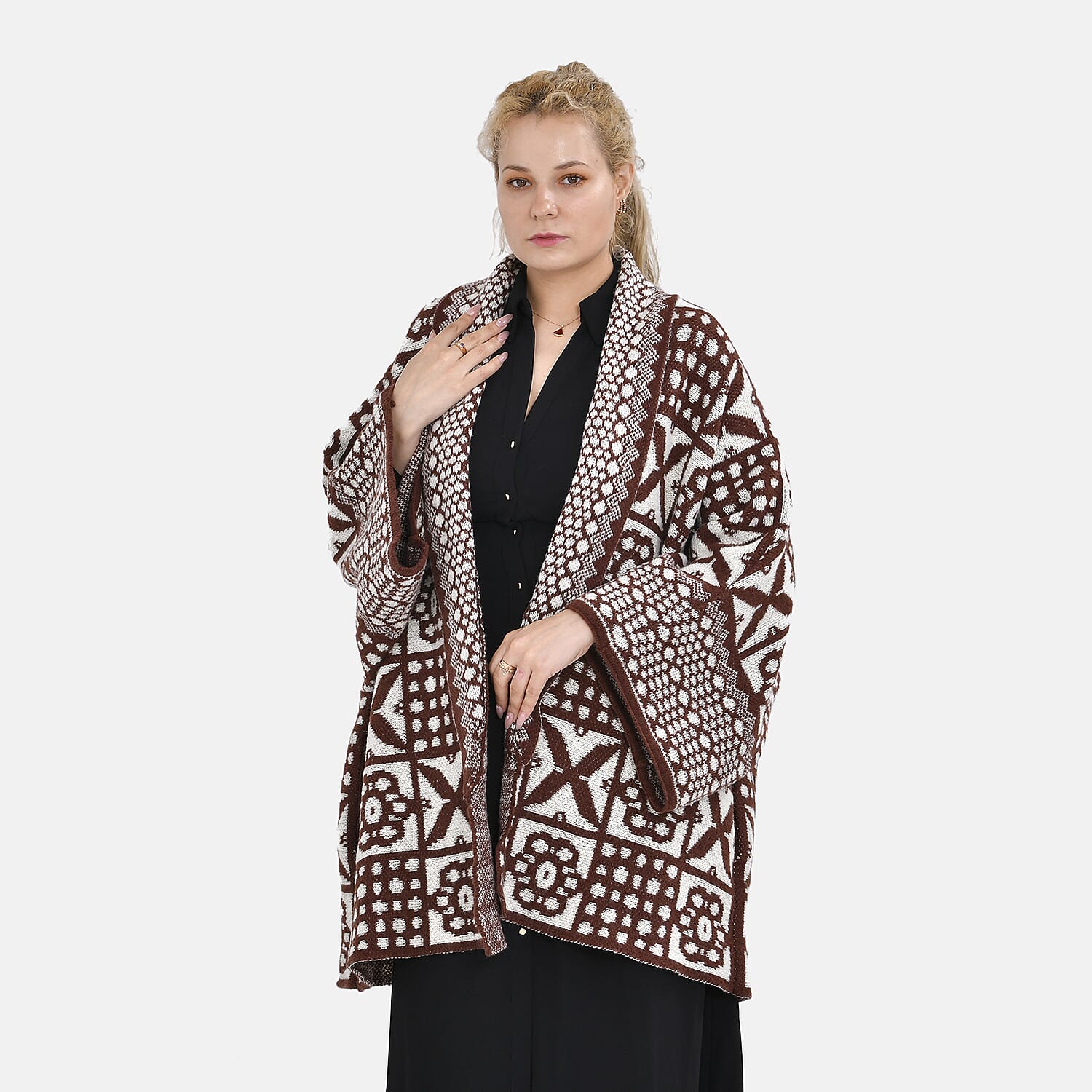 TAMSY Oversized Coatigan (One Size) - Brown