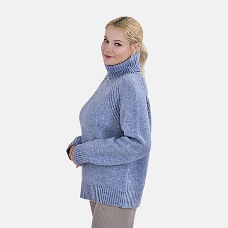 La Marey Roll Neck Jumper (Size XXL) Grey