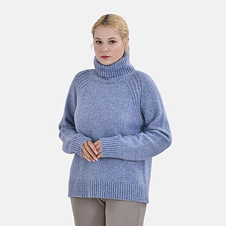 La Marey Roll Neck Jumper (Size XXL) Grey