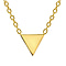 Italian Closeout - Triangle Necklace in Yellow Gold Overlay Sterling Silver (Size - 18)