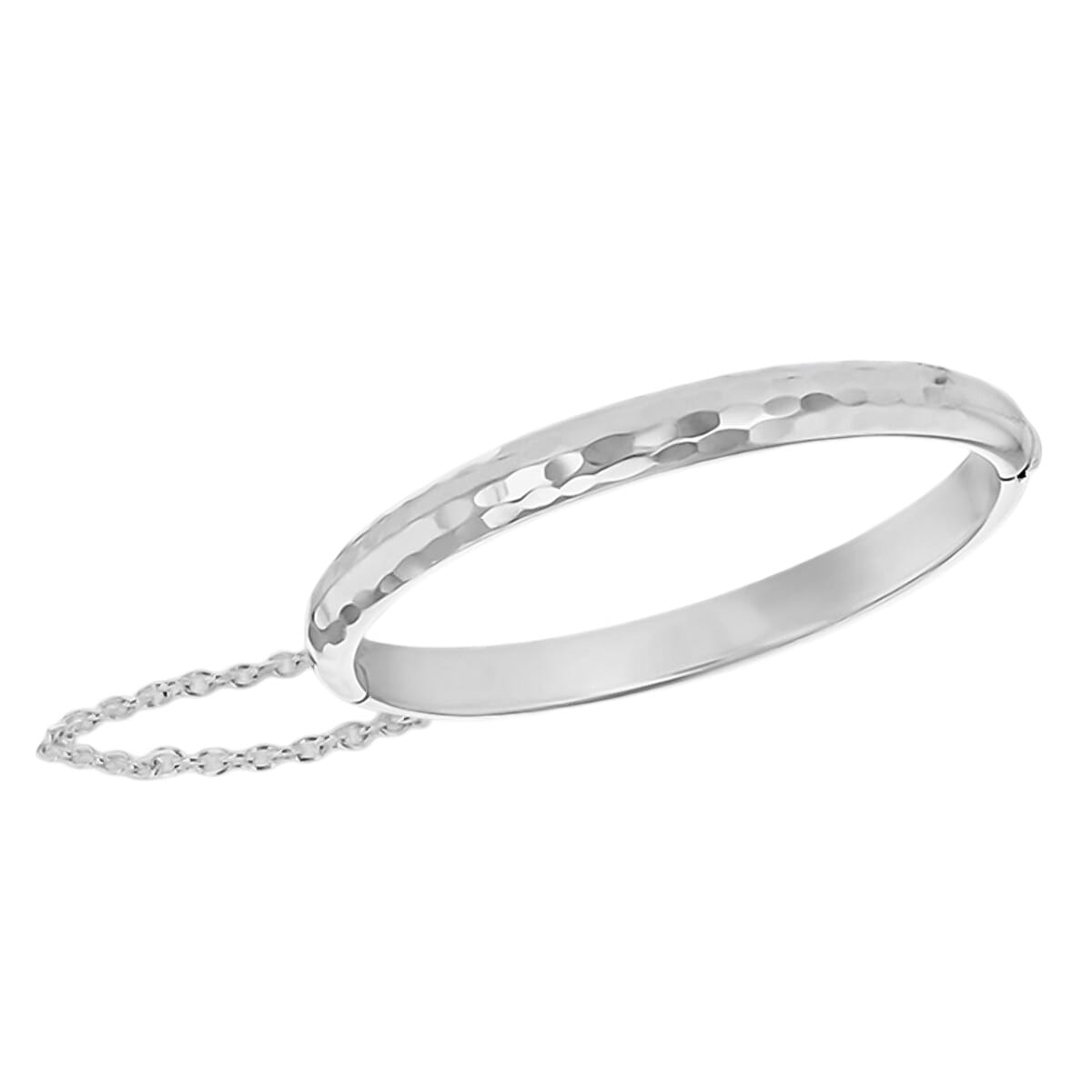 Italian Closeout - Diamond Cut Baby Bangle in Sterling Silver,