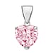 Sterling Silver 7mm Heart Cubic Zirconia Pendant