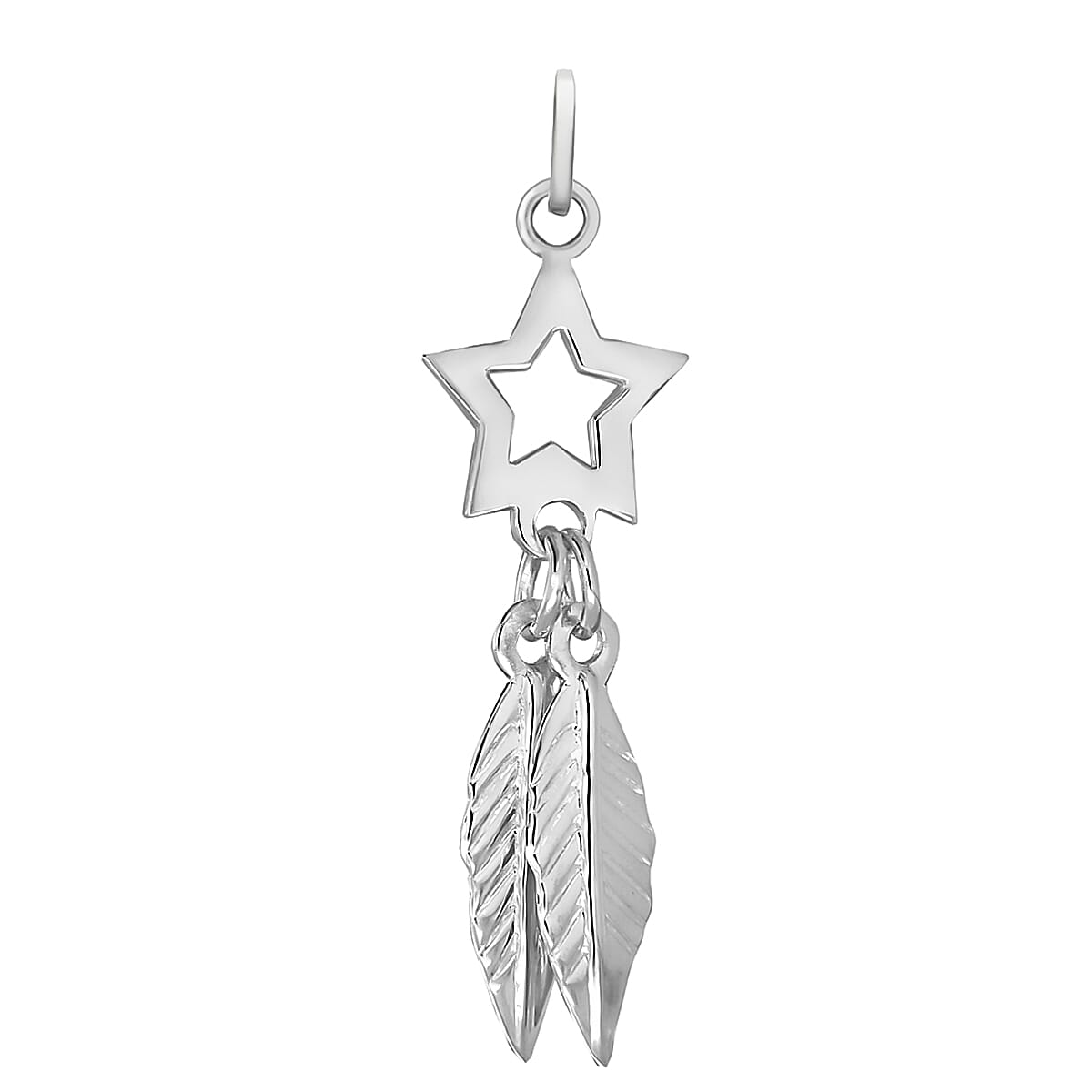 Sterling Silver Star & Leaf Pendant